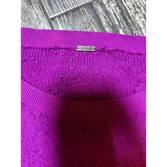 Free People Sweater‎ Found My Friend Boucle Pullover Wild Aster Small Oversized - Picture 3 of 7